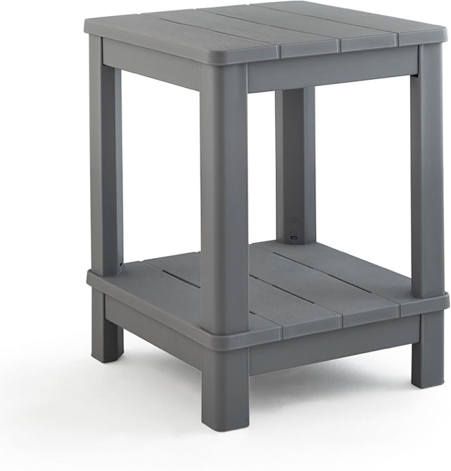 keter deluxe adirondack side table - gray