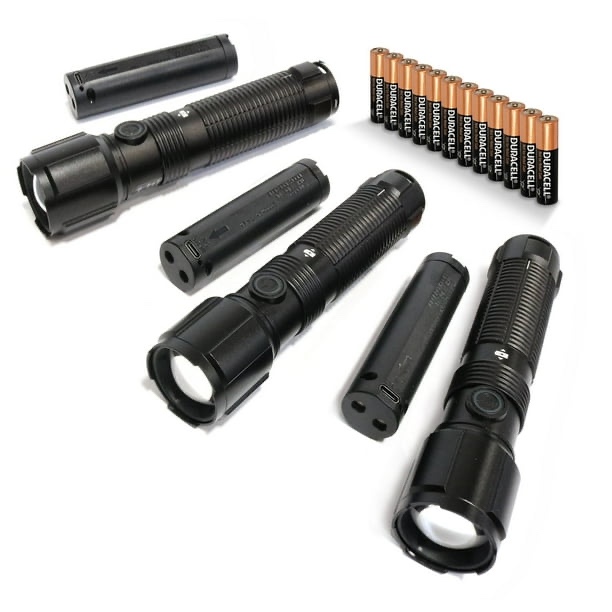 (incomplete) member's mark 3 pc 1700 lumen dual power led flashlight set