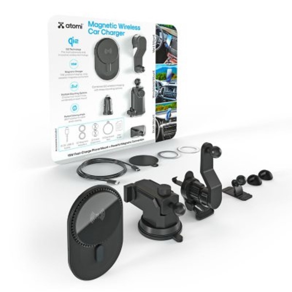 (incomplete) Atomi Qi2 Wireless Car Charging Kit With Three Mounting Options