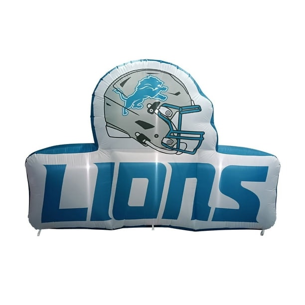 logo brands detroit lions pre-lit 7’x10’ team inflatable