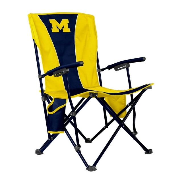 Logo Brands Michigan Wolverines Hard Arm Chair
