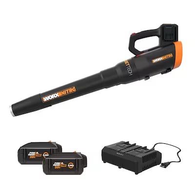 (incomplete) WORX Nitro Power Share Quiet Tech 40-volt 530-CFM 180-MPH Battery Handheld Leaf Blower 4 Ah