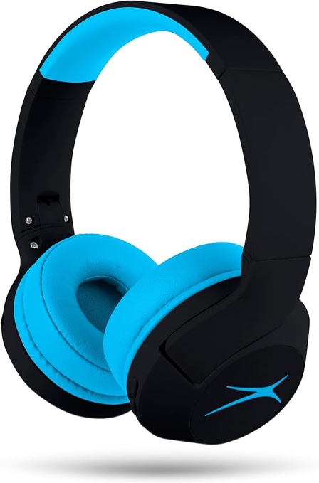 Altec Lansing Kid Safe Noise Cancelling Wireless Headphones 15H Battery, 85dB Volume Limit, Foldable Design Powerful Sound, Active Noise Cancellation Perfect for Kids Ages 7+ (Blackout Pop Pink)