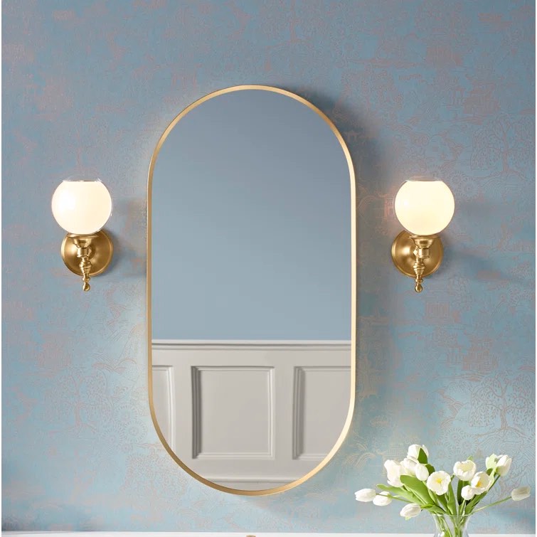 Essential Capsule Wall Mirror, Bathroom/Vanity Mirror with Frame 20*40