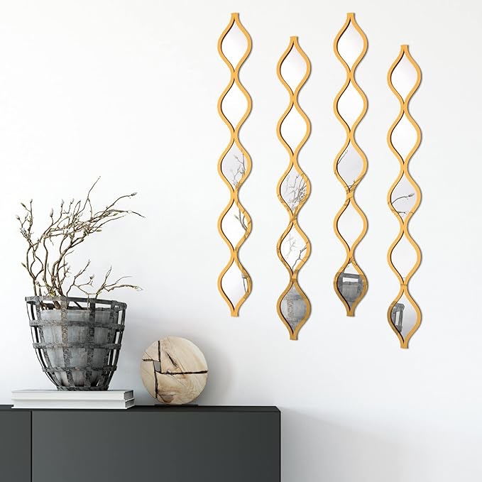 Tear Drop Mirrors Wall Decor 35.43"L x 5.9"W