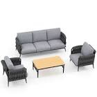Saoirse 4 Piece Rattan Sofa Seating Group With Cushions box 2 of 2 