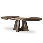 Extendable Round Solid Wood Dining Table Light Brown G666-G52003611