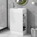 Sangre 18.6" Freestanding Single Bathroom Vanities Set with Left/Right Side Storage,Modern Small Vanity Sinks for Bathrooms