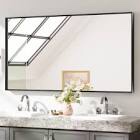 Modern & Contemporary Beveled Metal Framed Rectangular/Square Bathroom Vanity Mirrors with HD Tempered Glass