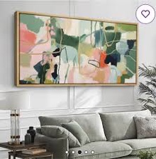  Abstract Colorful Strokes " Harmony In Abstraction Contemporary Geometric 30*60