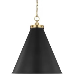 Arnell 1 - Light Single Cone Pendant by Chapman & Myers
