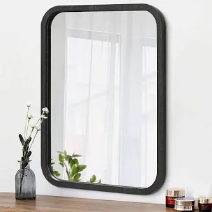 Sarwat Rectangle Wood Wall Mirror for Bathroom Bedroom 36*24 