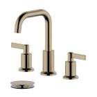 Widespread Bathroom Faucet with Drain Assembly gold 