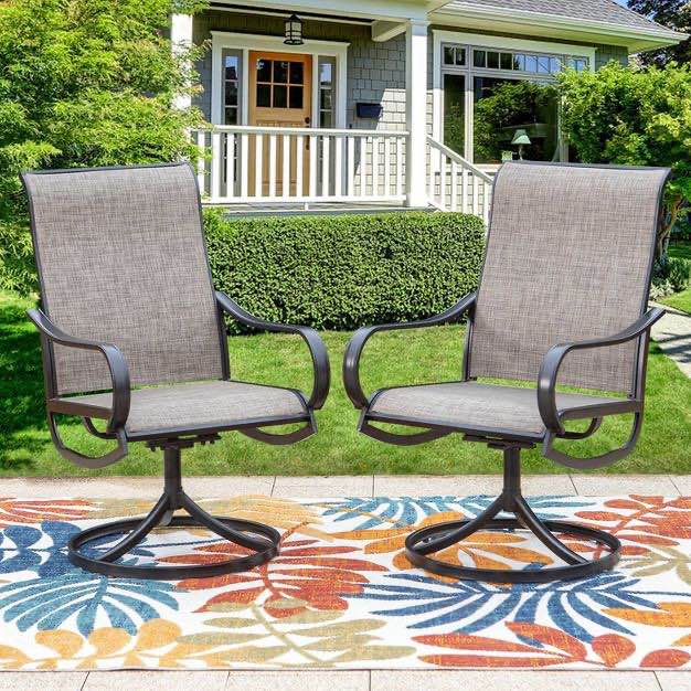 2pk Patio Swivel Rocking Chairs - Captiva Designs