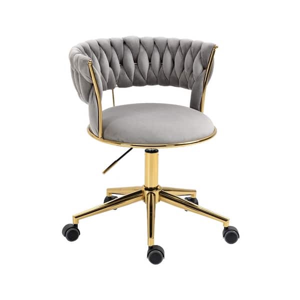 Modern Swivel Desk Chair Gray Comfortable Lounge Chair