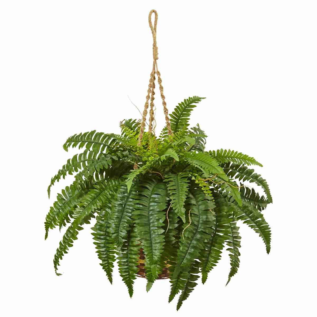 33"' Faux Fern Plant in Wicker Basket 