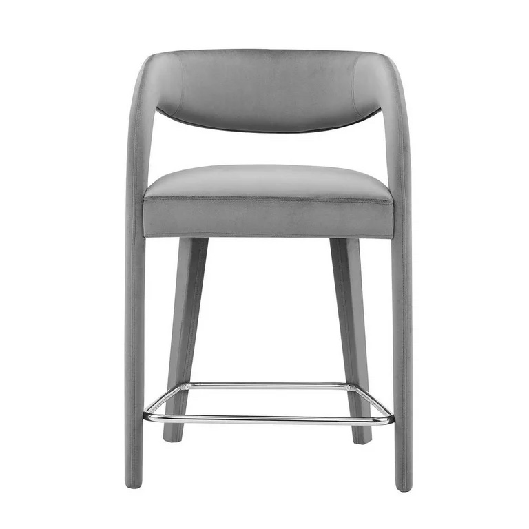  stars out of 1 review (5.0)| 1 Modway Pinnacle Performance Velvet Counter Stool Set of Two in Gray gold 