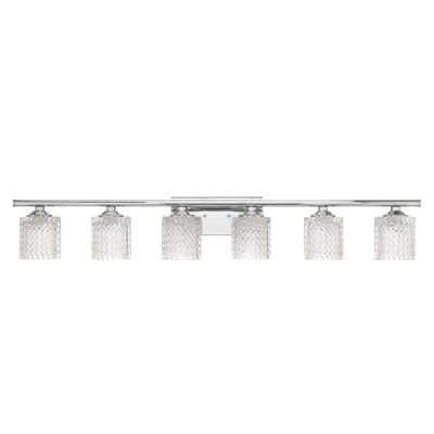 ACROMA Washington 45-in 6-Light Satin Chrome Modern/Contemporary Vanity Light