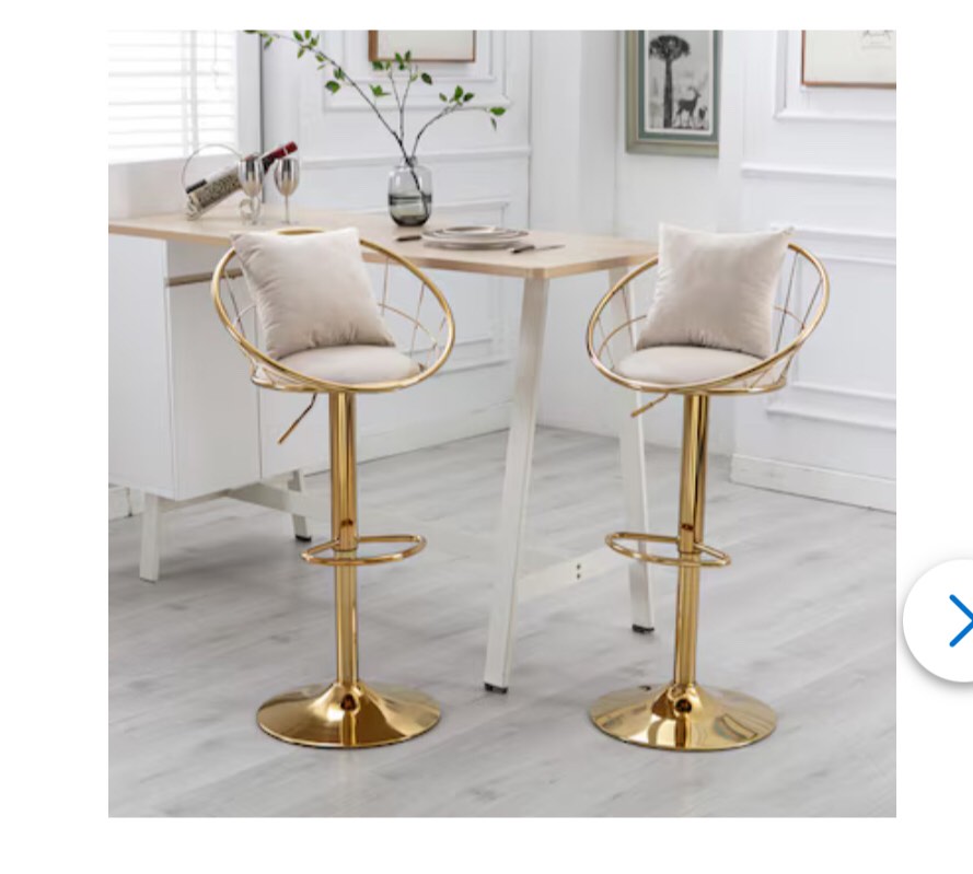 ModernLuxe Modern Off White Velvet Swivel Accent Chair 2 pc 