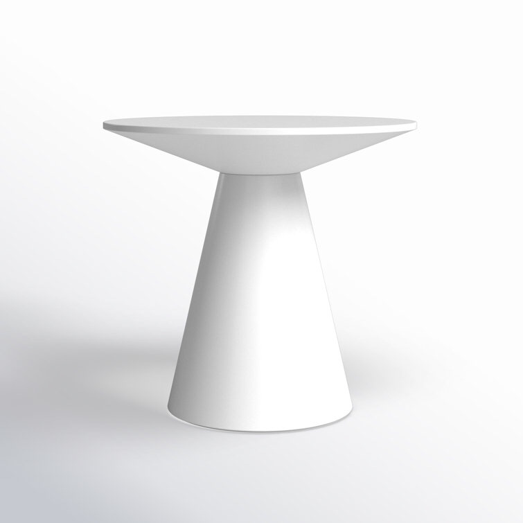 ( pick up 2 boxes) Matte White Adara End Table