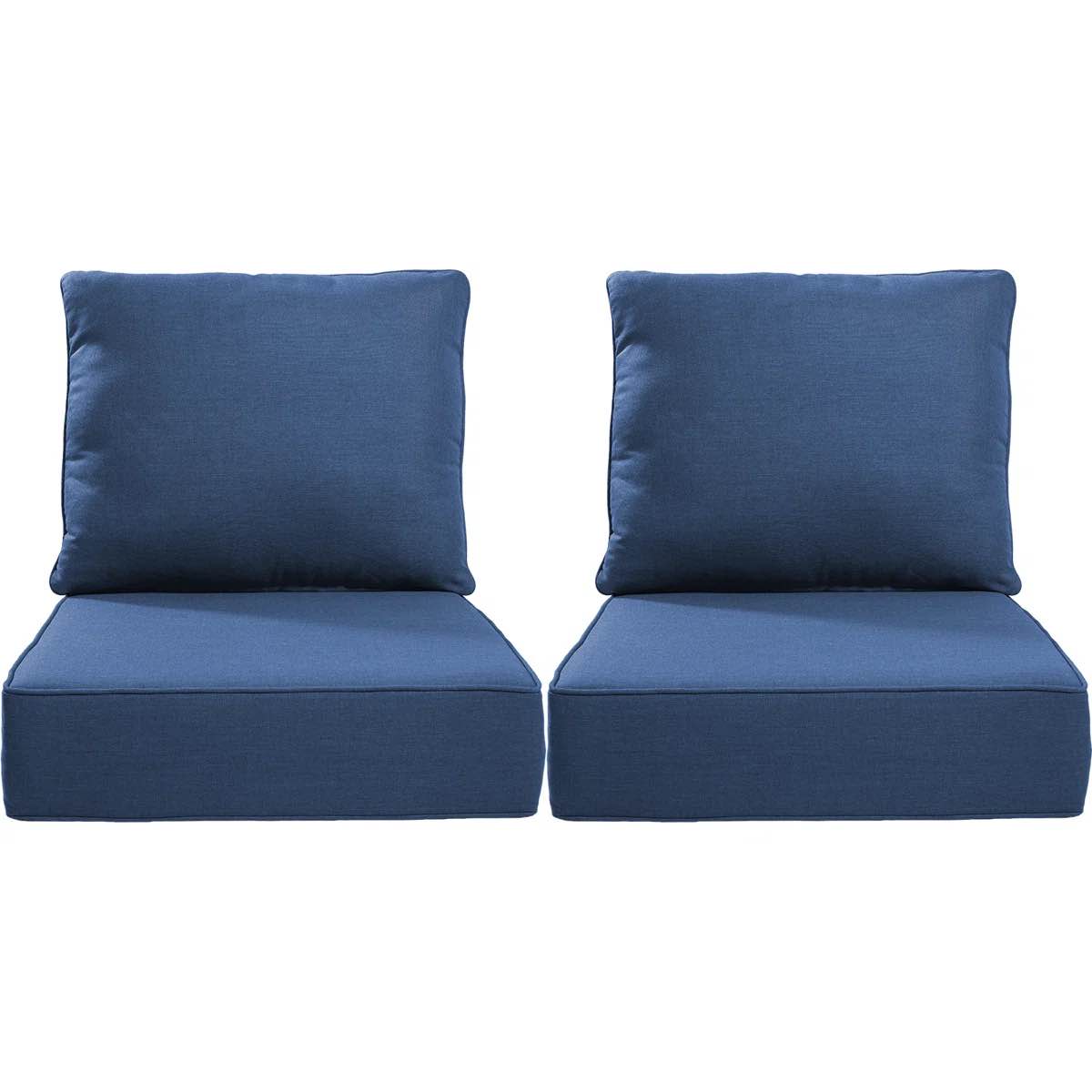Deb Outdoor 6" Thick Cushion Set - Back Cushions And Seat Cushions Set Size: 4, Cushion Color: Blue