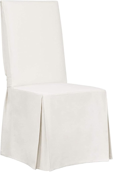 Essential Twill Box Cushion Dining Chair Slipcover