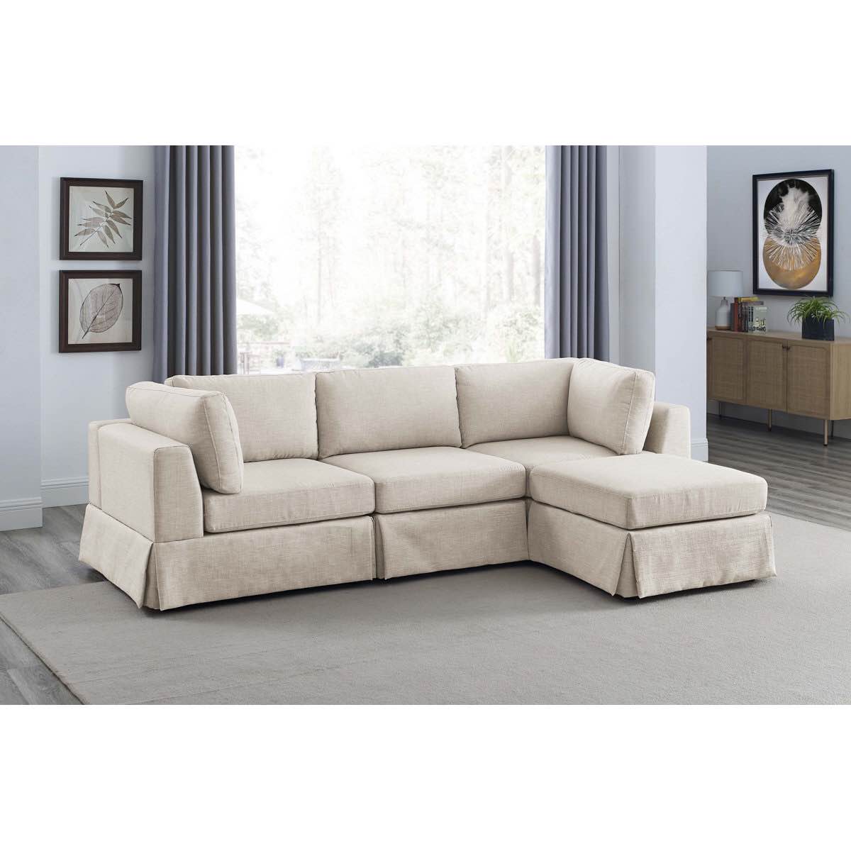 ( incomplete/ just ottoman) Arkham 4 - Piece Upholstered Sectional