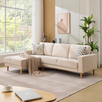 ( similar/incomplete / box 2 of 2) 2- piece 90” upholstered L shape sectional sofa 