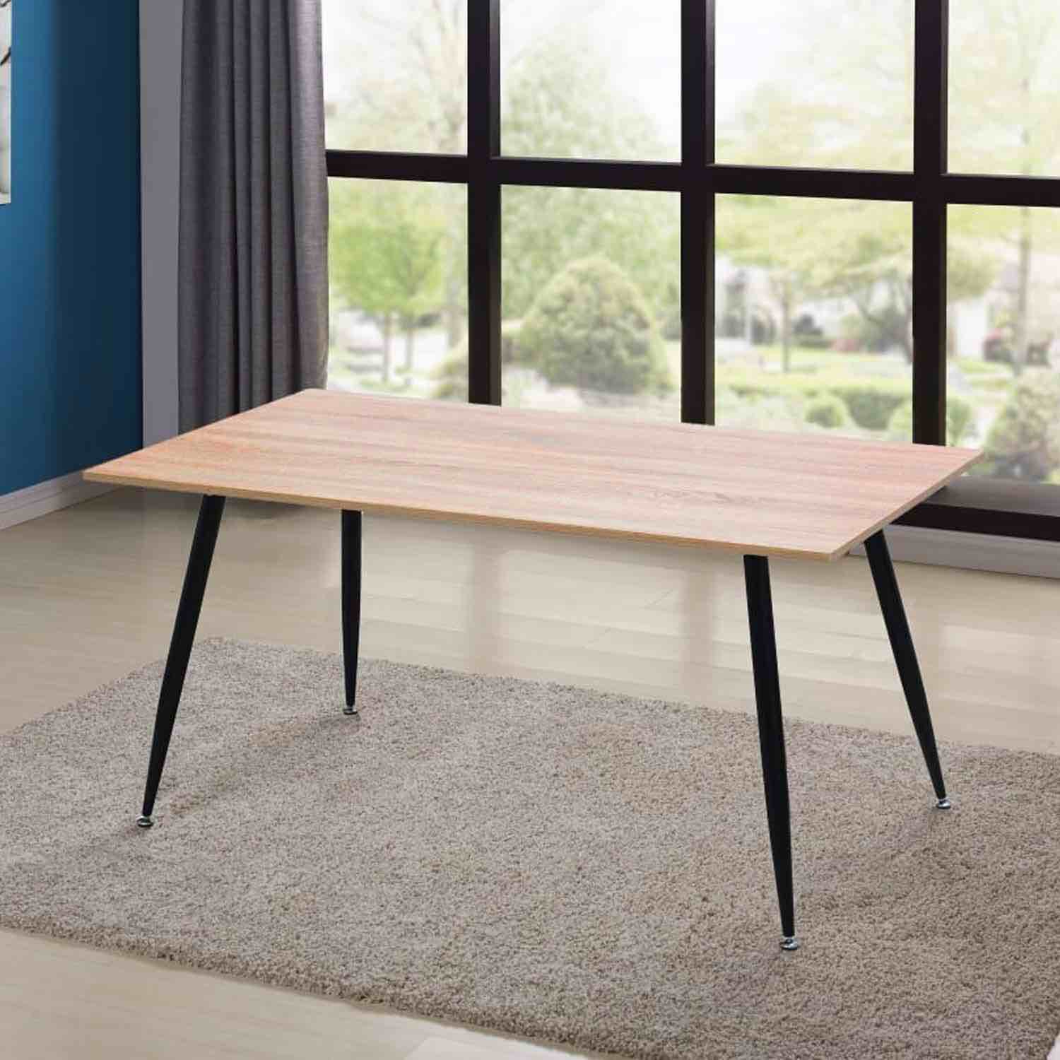 MLM-18746-T Modern Dining Wooden Table Rectangle Top ...