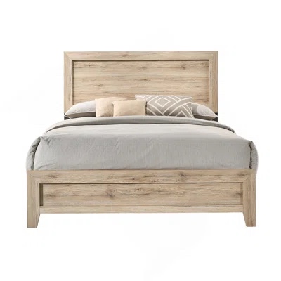 Queen Panel Bed light oak Queen