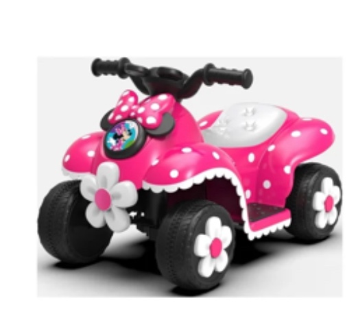 6V Minnie Mouse Quad, Battery Powered Ride-on, Ages 3+