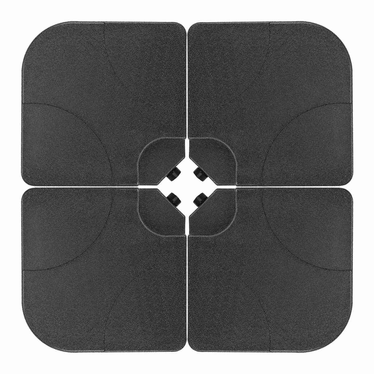 Harper-Rae 190LBS 4PCS Heavy-Duty Cantilever Offset Patio Umbrella Base Square Base Plate Set
