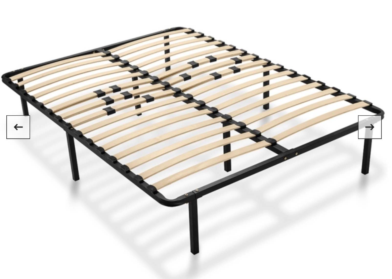 *incomplete* Queen-Size Platform Bed Frame with Wooden Slats