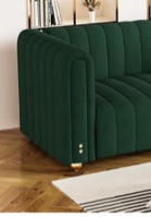 C01-Green Velvet Sofa-Armrest (similar to stock photo)