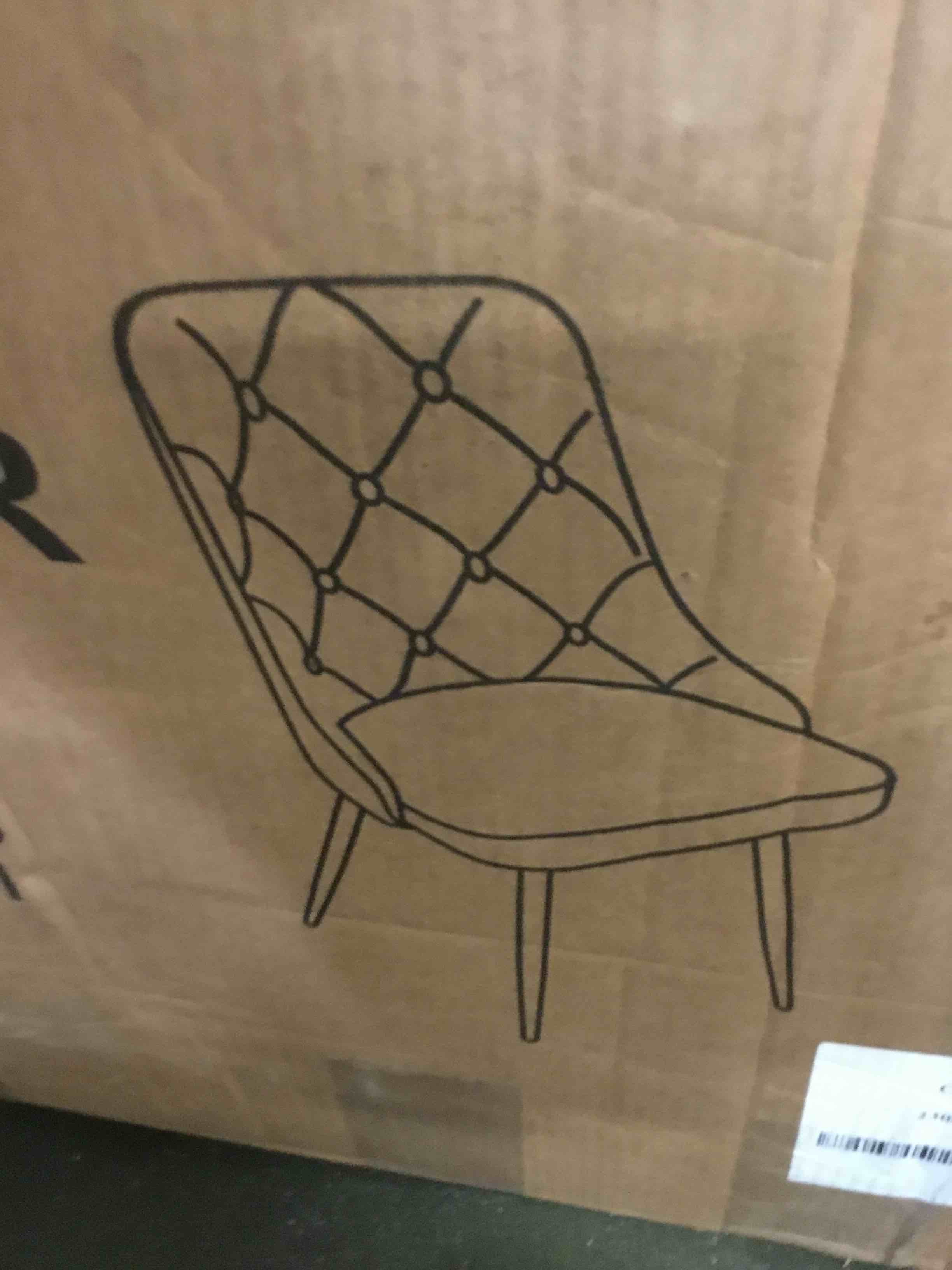 Set of 4 Light Grey Velvet Upholstered Dining Chairs Tufted With Black Metal Legs 230022316