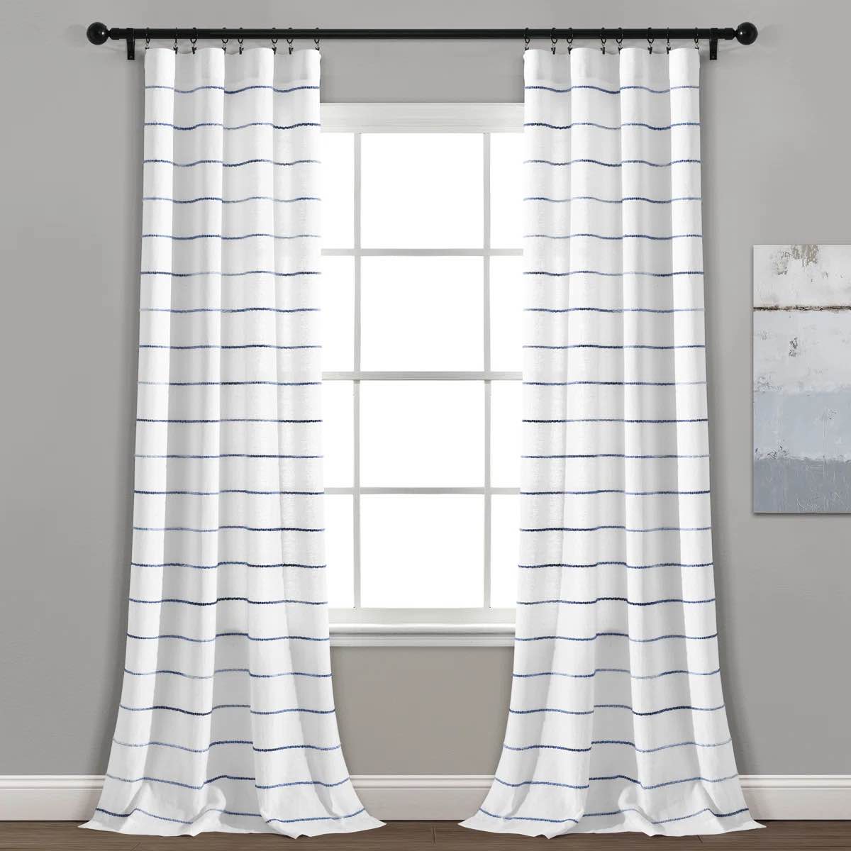 Reyna Semi Sheer Curtain Pair (Set of 2) 40”x84”