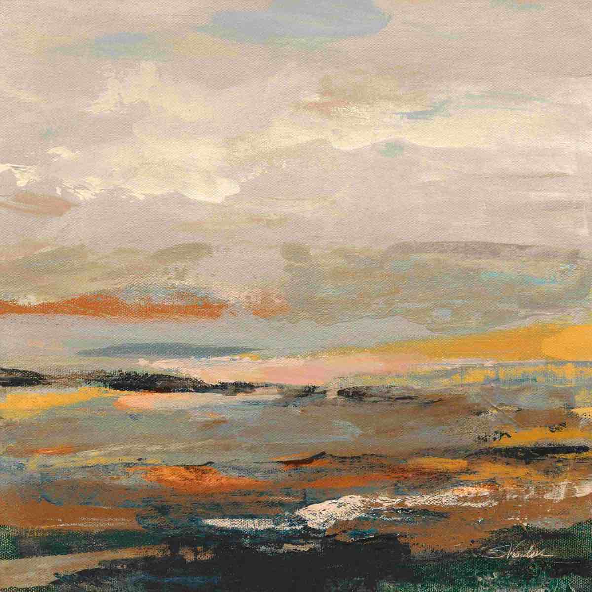 Warm Bay I " by Silvia Vassileva Painting Print 36” x 36”