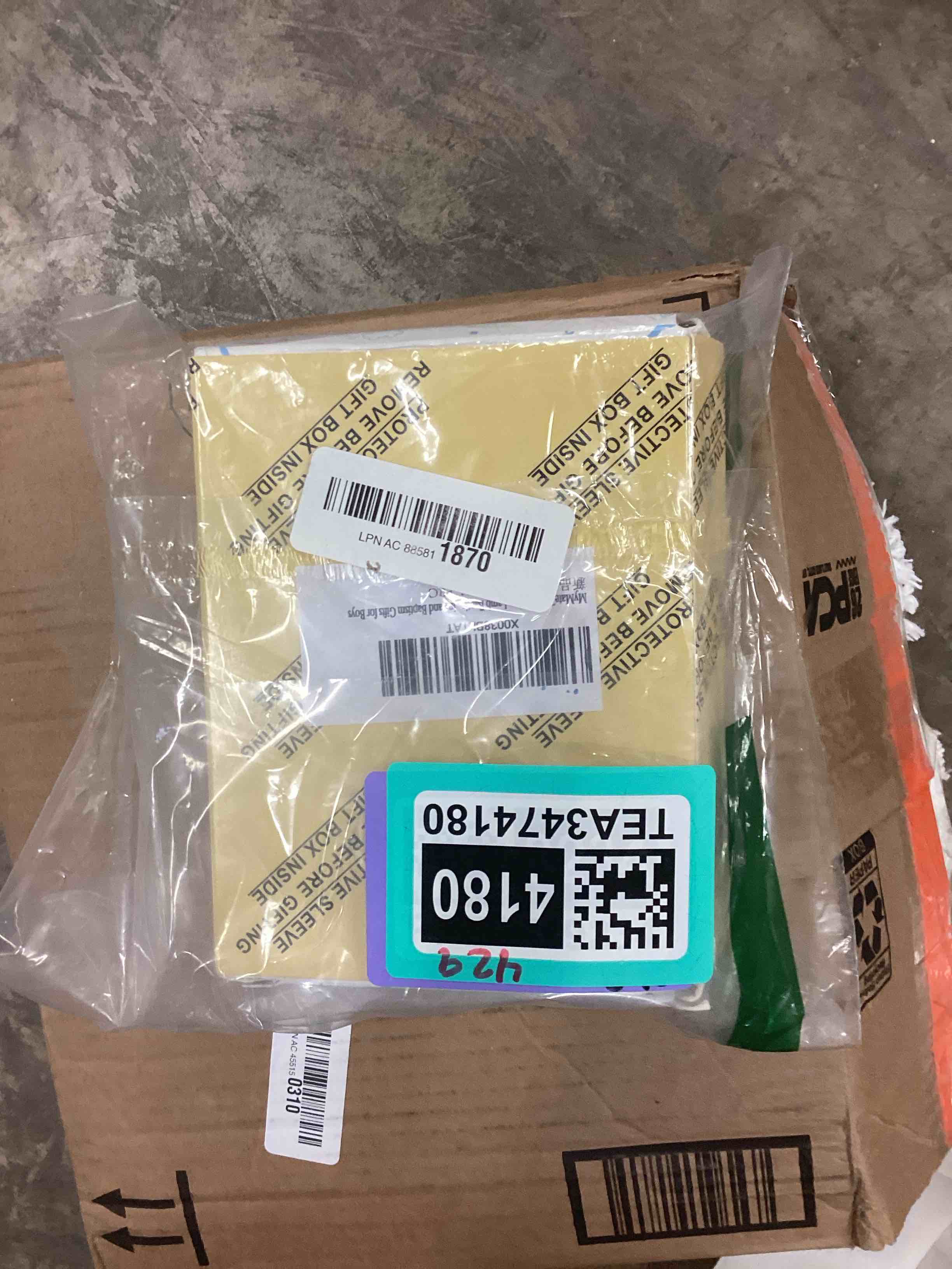 Condition photo showing New/Like New for Baptism Gifts for Boys, Great Christening, Dedication and Baptism Gift Set for Boys and Newborn Baby, Includes 7" Praying Lamb Plush Toy and Let Us Pray Baby Book in Keepsake Gift Box Blue-lamb