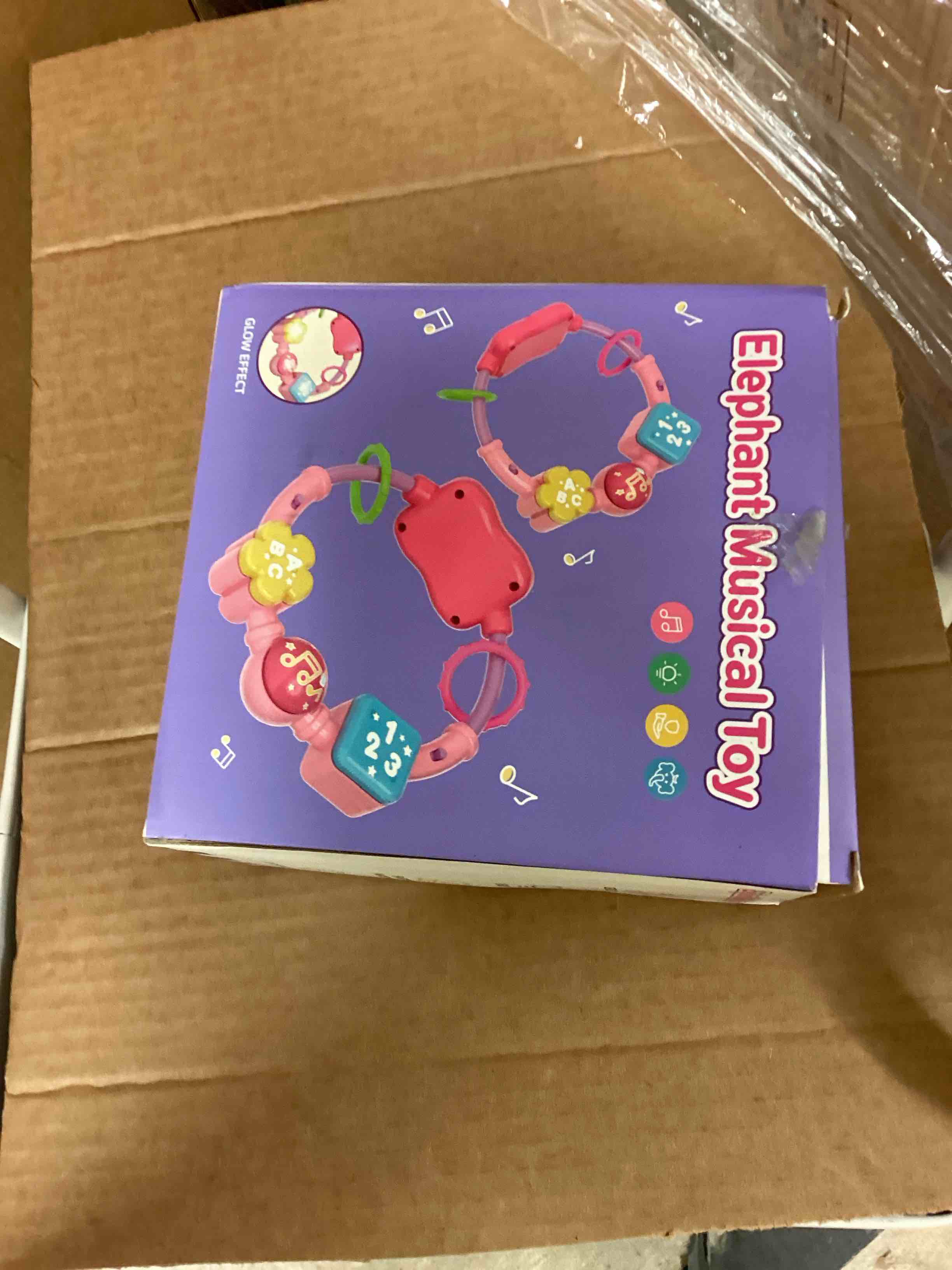 Condition photo showing New/Like New for Baby Bilingual Musical Elephant Stuffed Animals Toys,Infant Early Learning Toy with Light-Up Music & Crinkle,Tummy Time Toys for 0 3 6 9 12+ Months for Baby Boy Girl Gift,Purple baby purple elephant toys