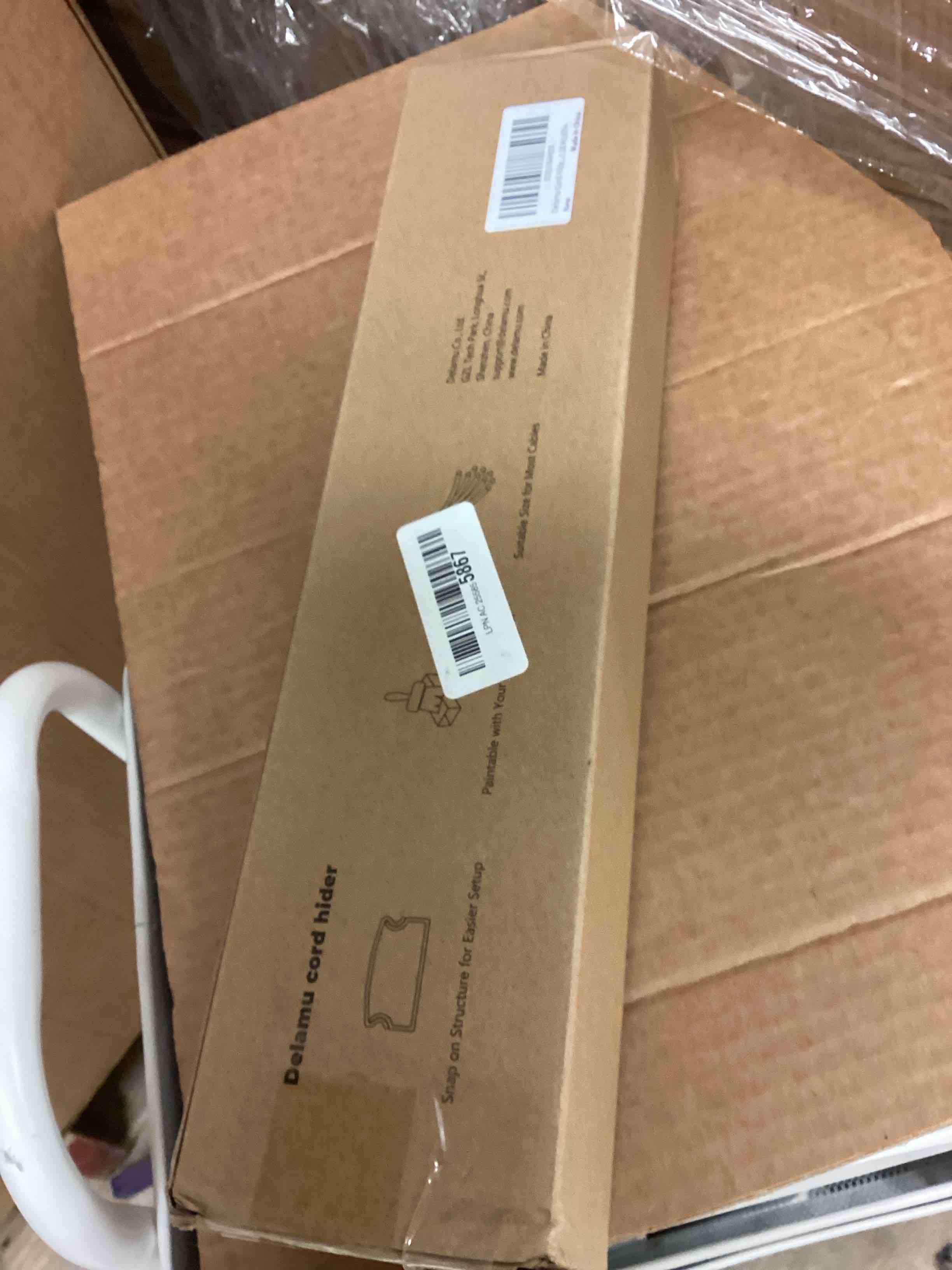 Condition photo showing New/Like New for Delamu Large TV Cord Hider Wall, 94.5in Cord Covers for 3-4 Wires on Wall, Easy Set up Cable Hider Cable Management, Wire Hiders Wire Covers for TV Cords, Cables Cover Raceway, 6x W1.18 H0.67in, White 1.18in W x 0.67in H x 94.5in L White