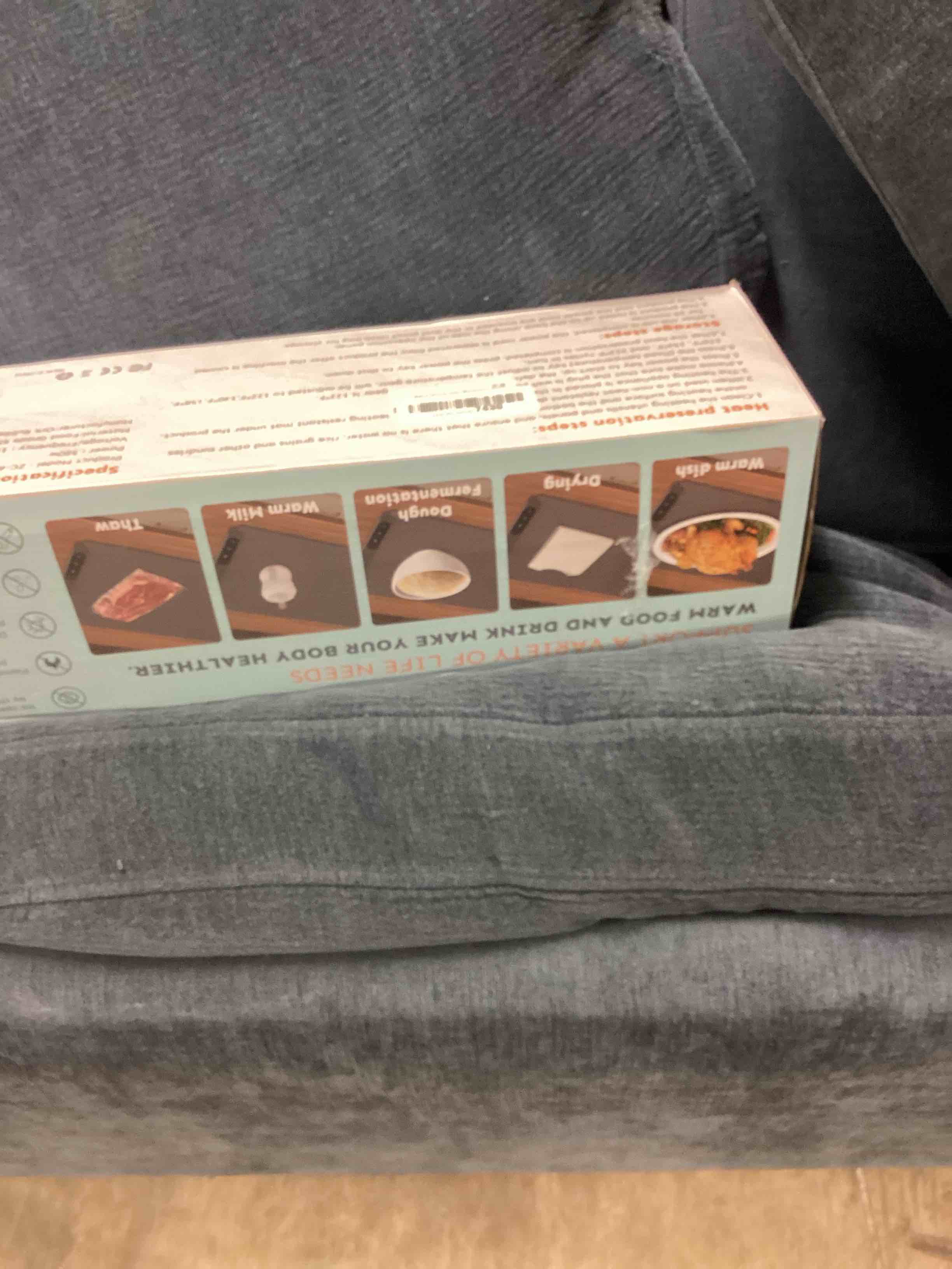 Condition photo showing New/Like New for Warming Mat For Food Extra Large 36"x16" 580W Food Warmer Chafing Dishes for Buffet,Food Warming Mat,Food Warmers for Parties Buffet,Portable Heating Pad 6 Level Temp 6 Hour Timer Plus Grey