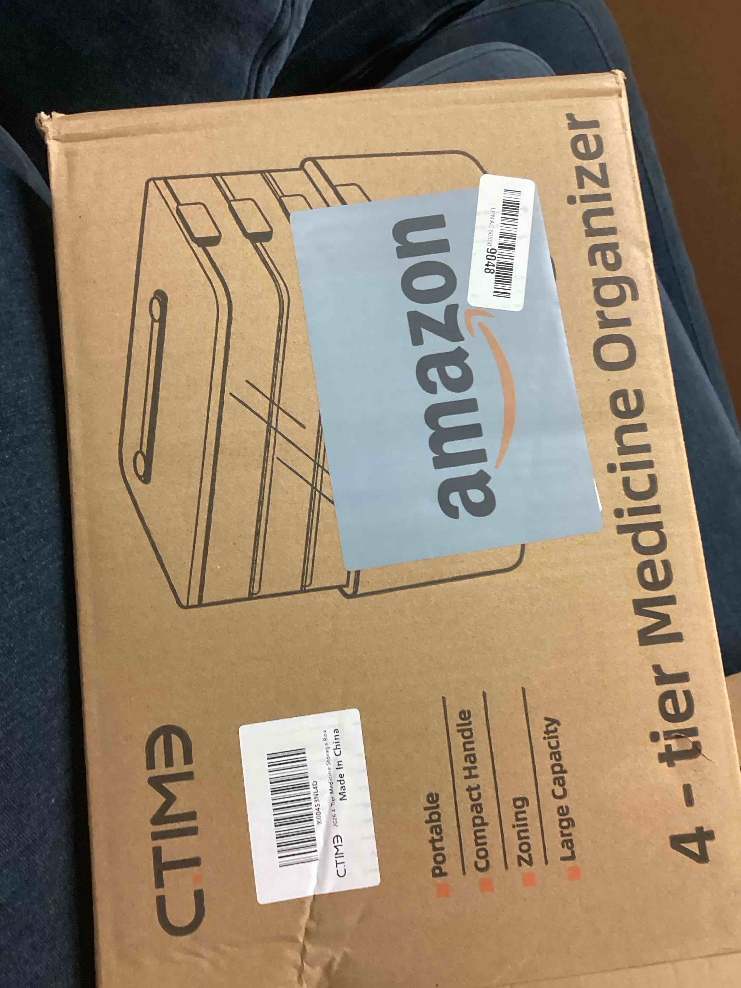 Condition photo showing Good Condition for CTIME 4-Tier XL Medicine Organizer - Portable Medicine Cabinet with Leather Handle, Empty First Aid Kit for Home/Art & Crafts Case/Sewing Supplies Organizer/Bead/Crochet Box Extra Large 4 -Tier