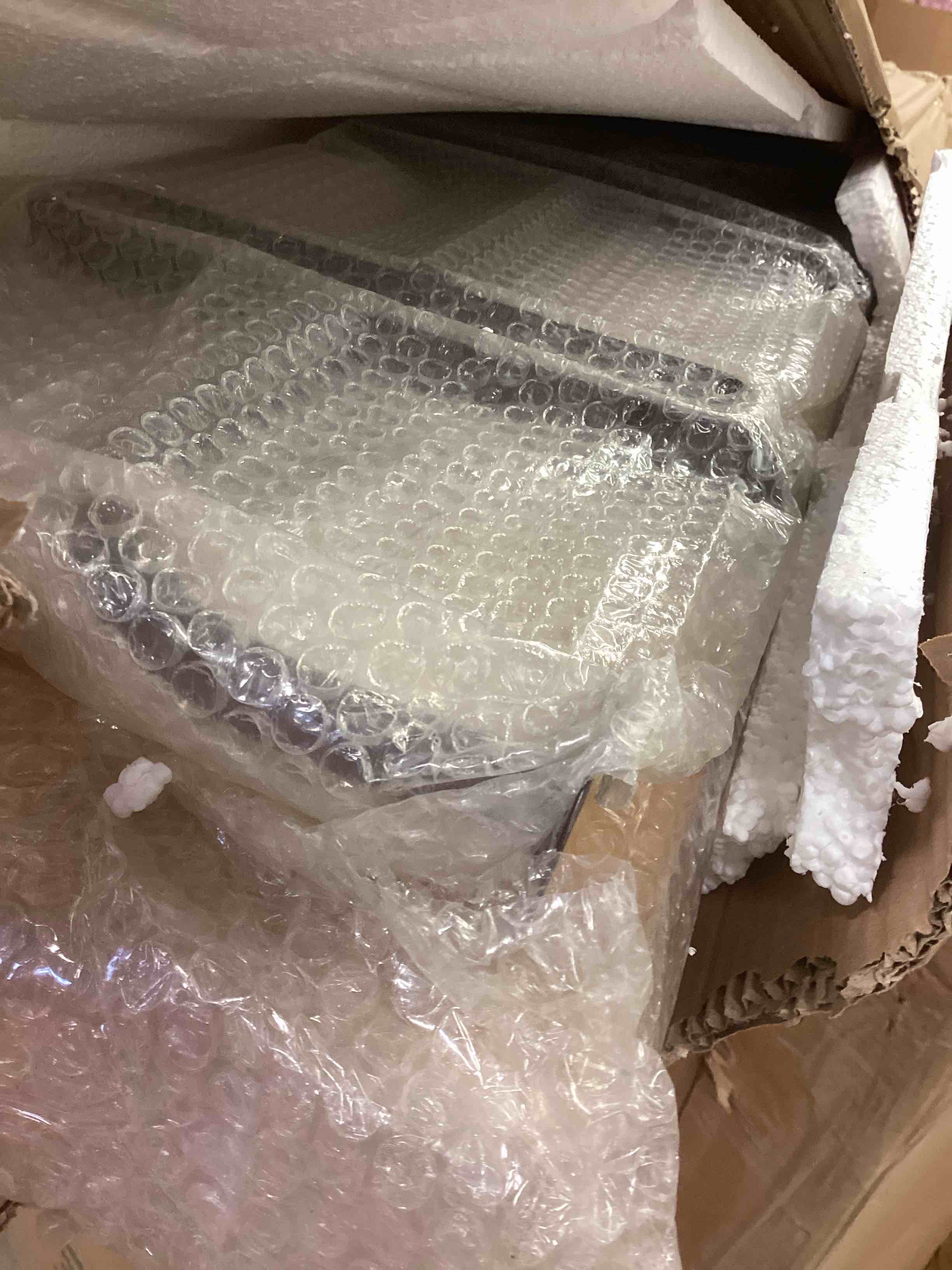 Condition photo showing Good Condition for Amie Wood 3 Level Wall Shelf with Black Metal Brackets