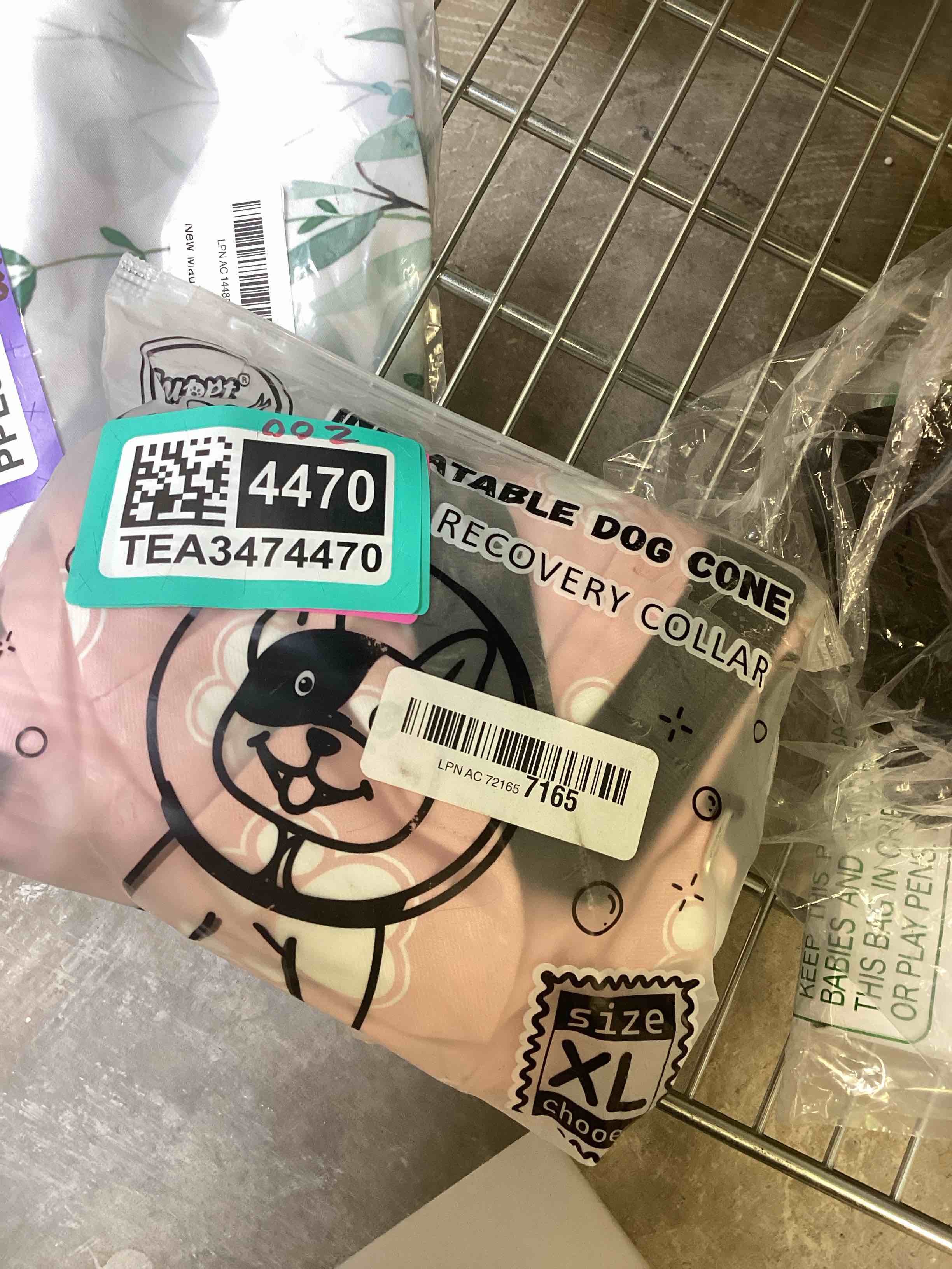 Condition photo showing New/Like New for Supet Inflatable Dog Cone Collar Alternative After Surgery, Doggie Neck Donut Collar Recovery E Collar for Neuter, Soft Dog Cone for Small Medium Large Dogs T Paw Pink XL(Neck 14"-18")