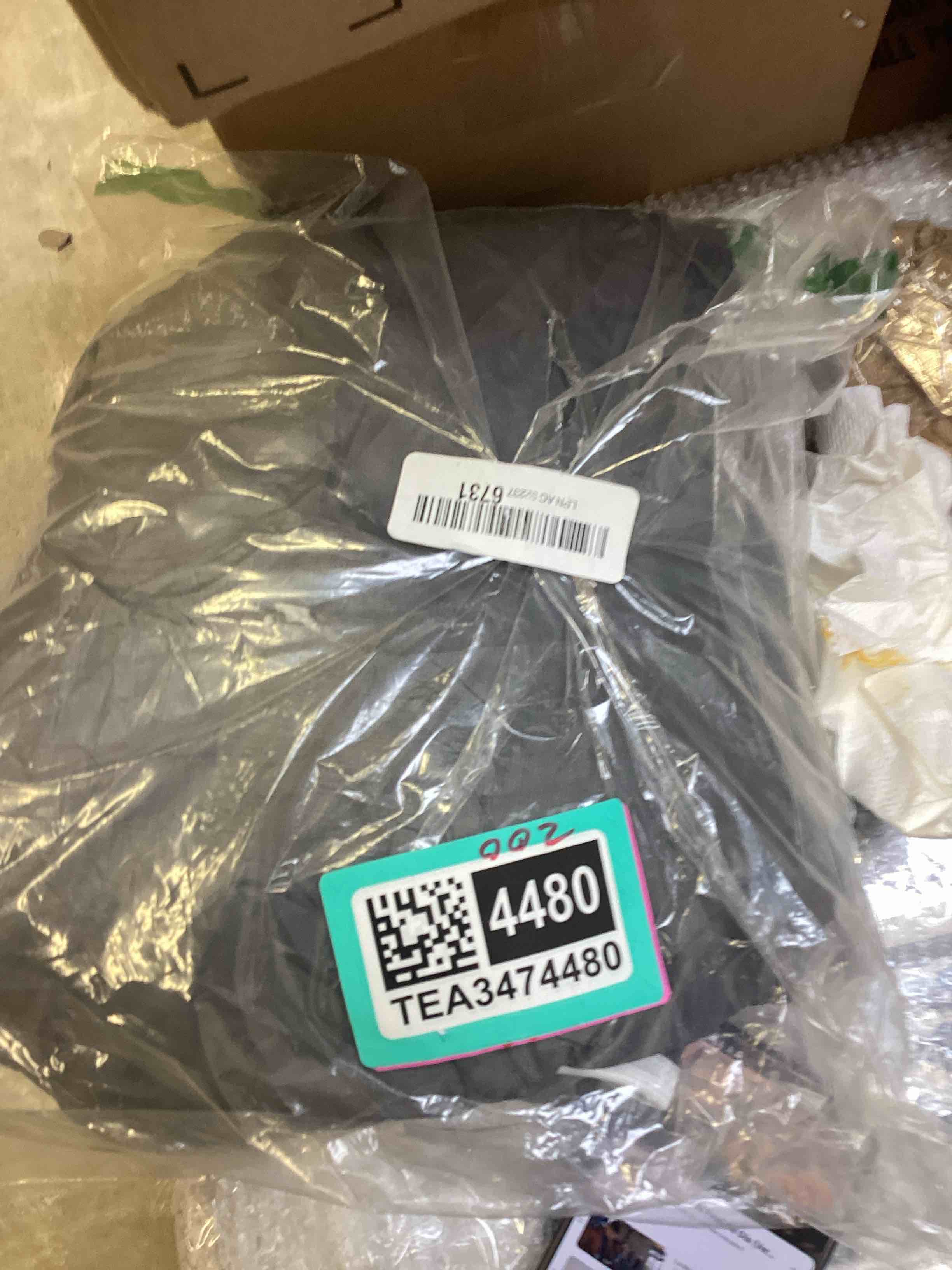 Condition photo showing Good Condition for LUSHVIDA Round Waterproof Table Cover Elastic Vinyl Fitted Tablecloth Elastic Edged Plastic Table Cloth (Grey, Best for Up to 36"-44" Round) 68" (Round) Grey