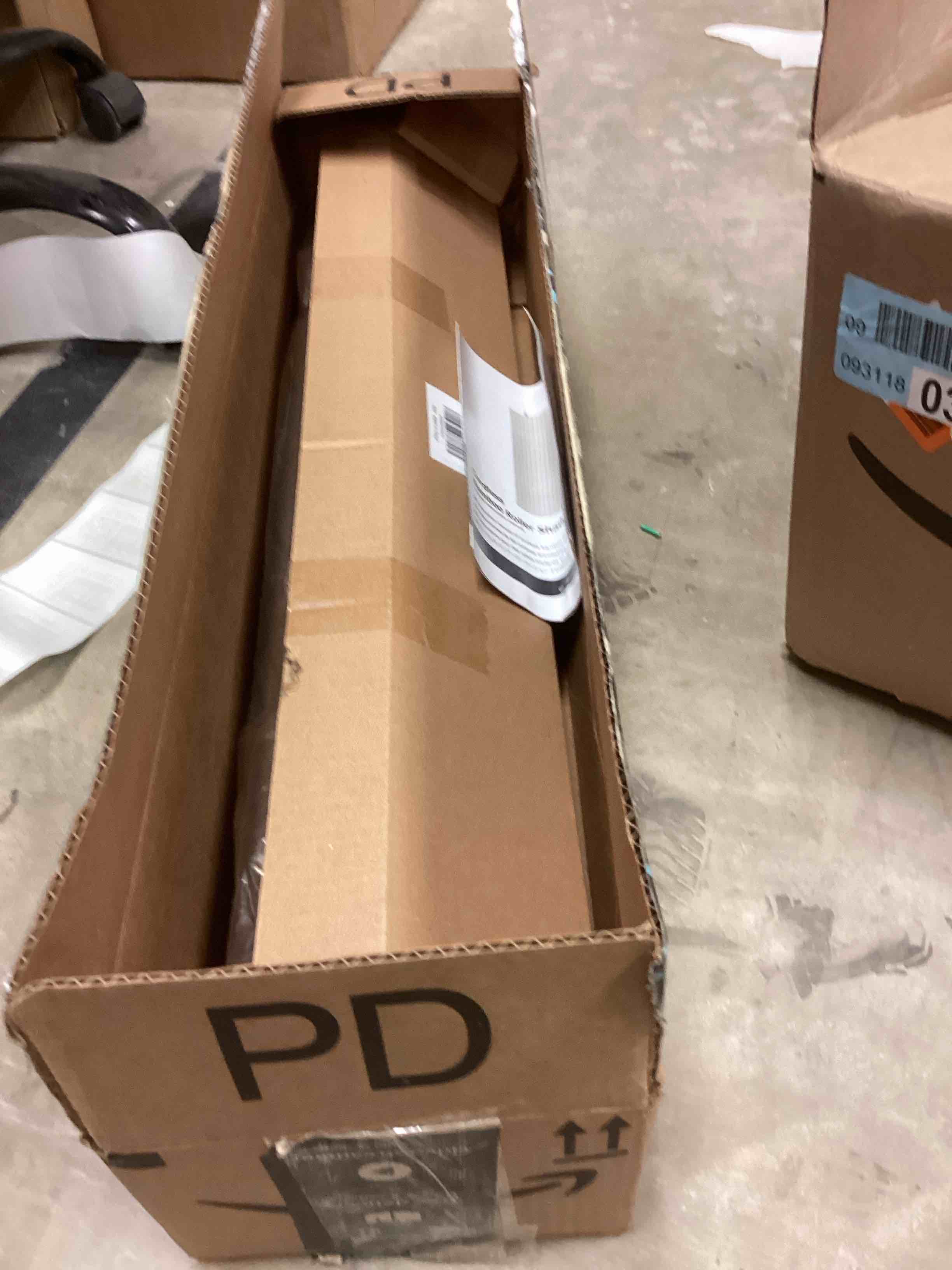 Condition photo showing Good Condition for LazBlinds Cordless Bamboo Blinds, Roll Up Shades for Windows, Light Filtering Hanging Window Blinds, Bamboo Shades for Patio Indoor/Outdoor Porch, 29'' W x 48'' H, Squirrel Squirrel 29'' W x 48'' H