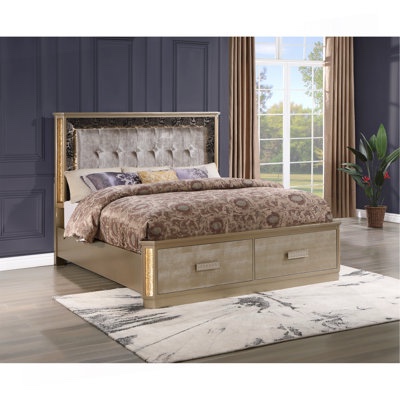 medusa modern style bed in cooper gold king(only footboard)