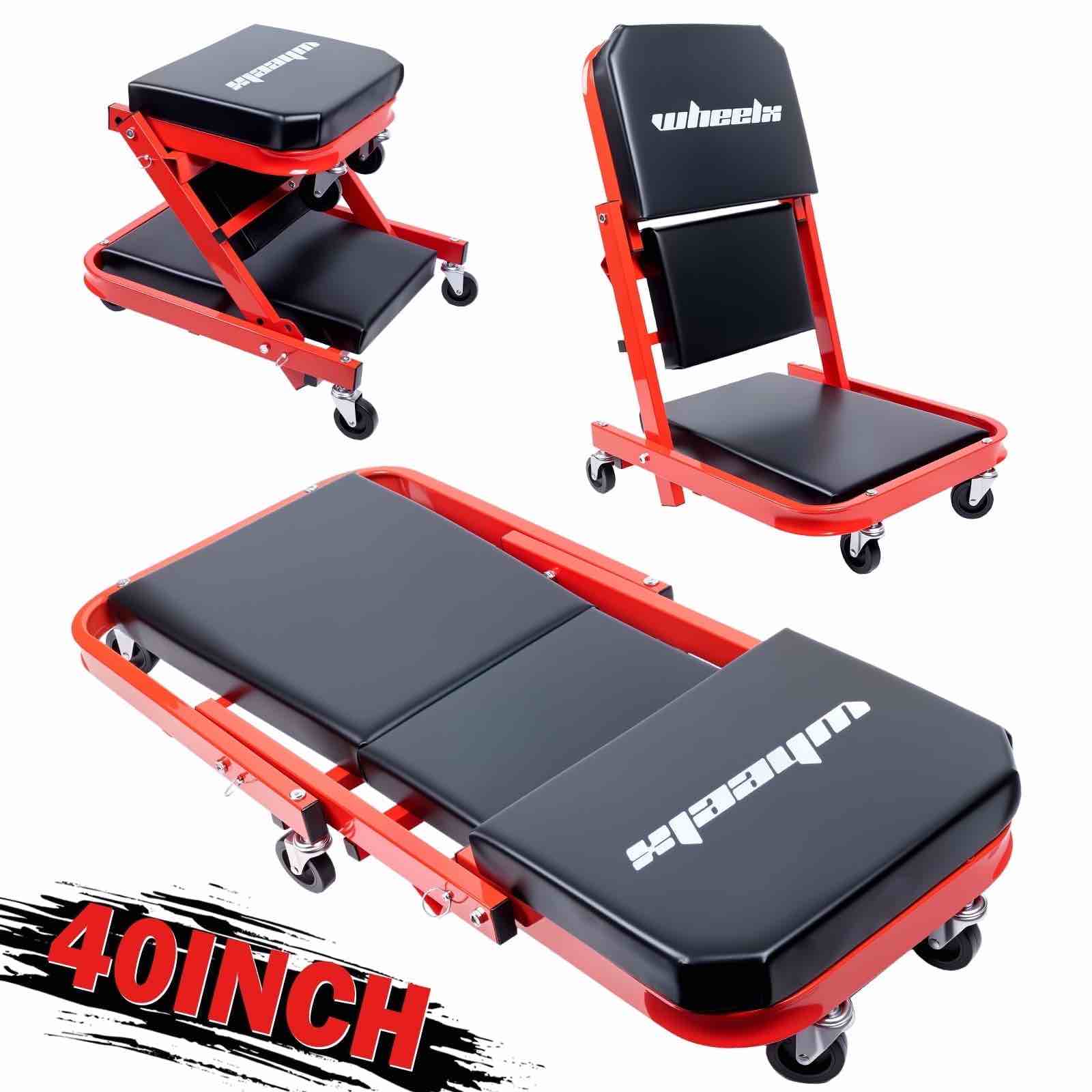 WheelX Mechanic Creeper, Garage Gift, 40" Z Creeper Seat