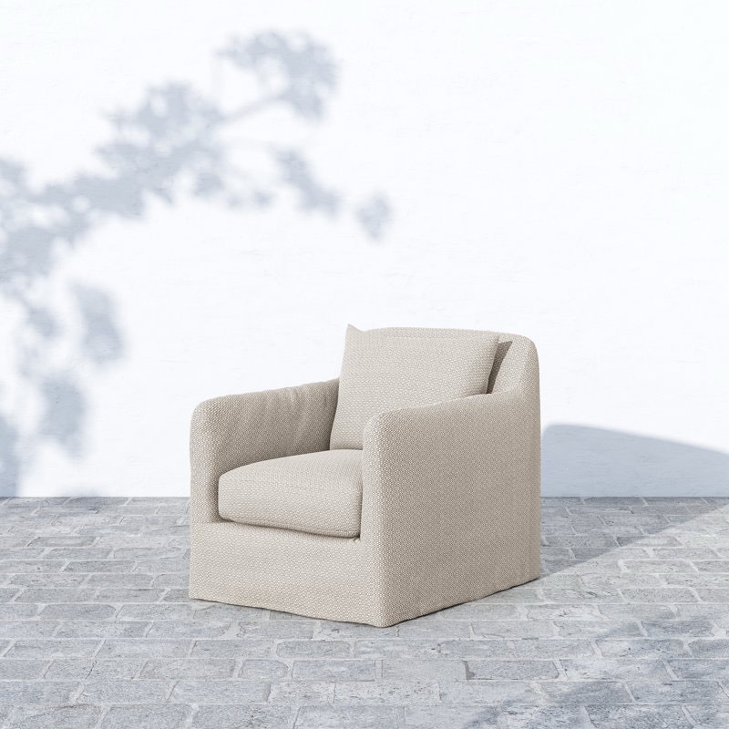 Arinya Slipcovered Swivel Armchair(Only Cover)