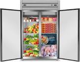 Commercial Refrigerator Freezer Combo, 47"W Upright Freezer Dual Zone, 35 Cu.Ft Standup Freezer Stainless Steel, Reach-in Cooling for Kitchen, Restaurant